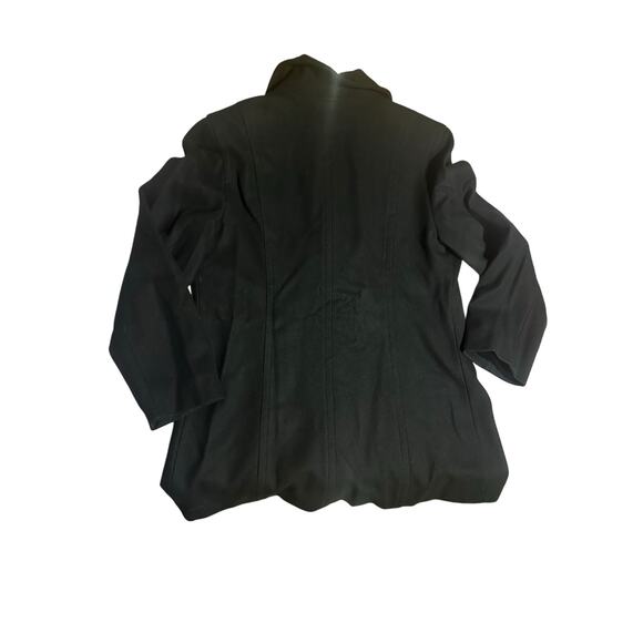 St. John’s Bay Women’s Pea Coat Black Size 14 Wool Nylon Blend Vtg winter cozy - Picture 2 of 7
